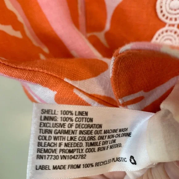 Lilly Pulitzer Pink Coral Sleeveless Mini Dress Giraffe Animal Print Linen Sz 6 - Picture 12 of 15